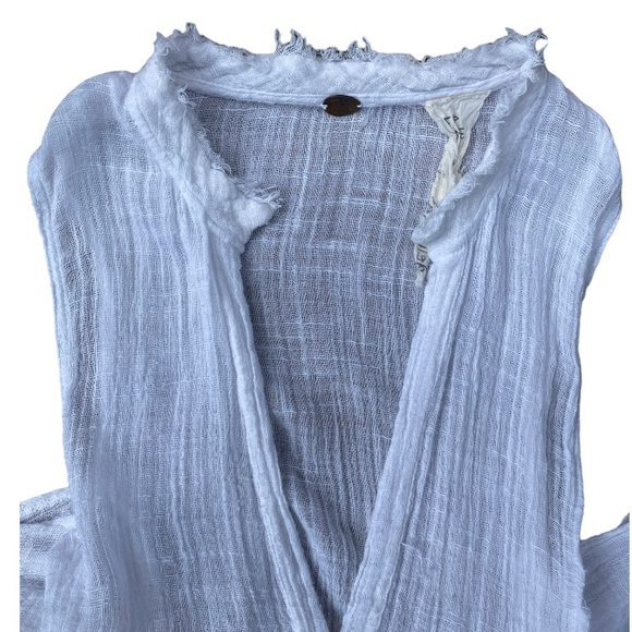 FREE PEOPLE ONE Flowy Empire Waist Top with Off the Shoulder Sleeves - Picture 9 of 13